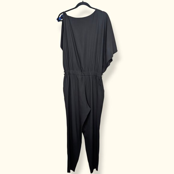 Lakbi Black & Blue Asymmetrical Jumpsuit - Picture 6 of 8